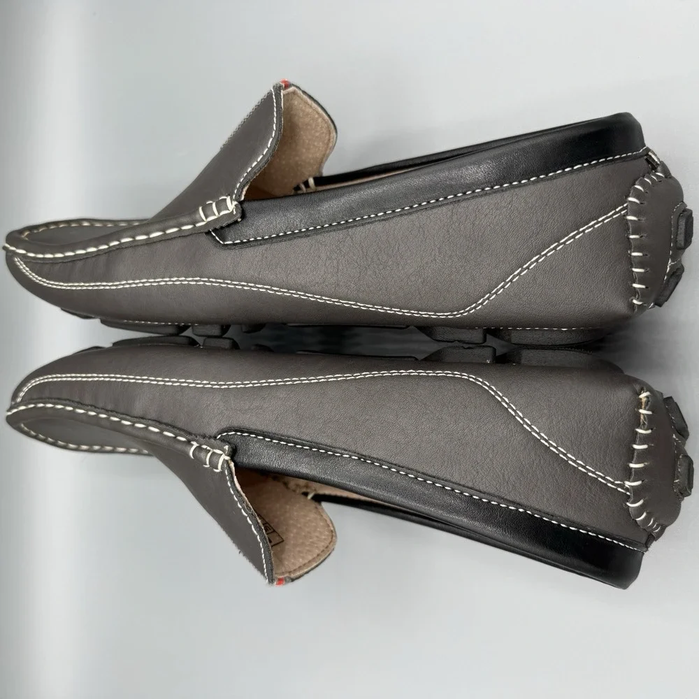 Bruno Marc Men's Driving Mocs Loafers Slip on Lightweight Shoes Grey Black Sz 9